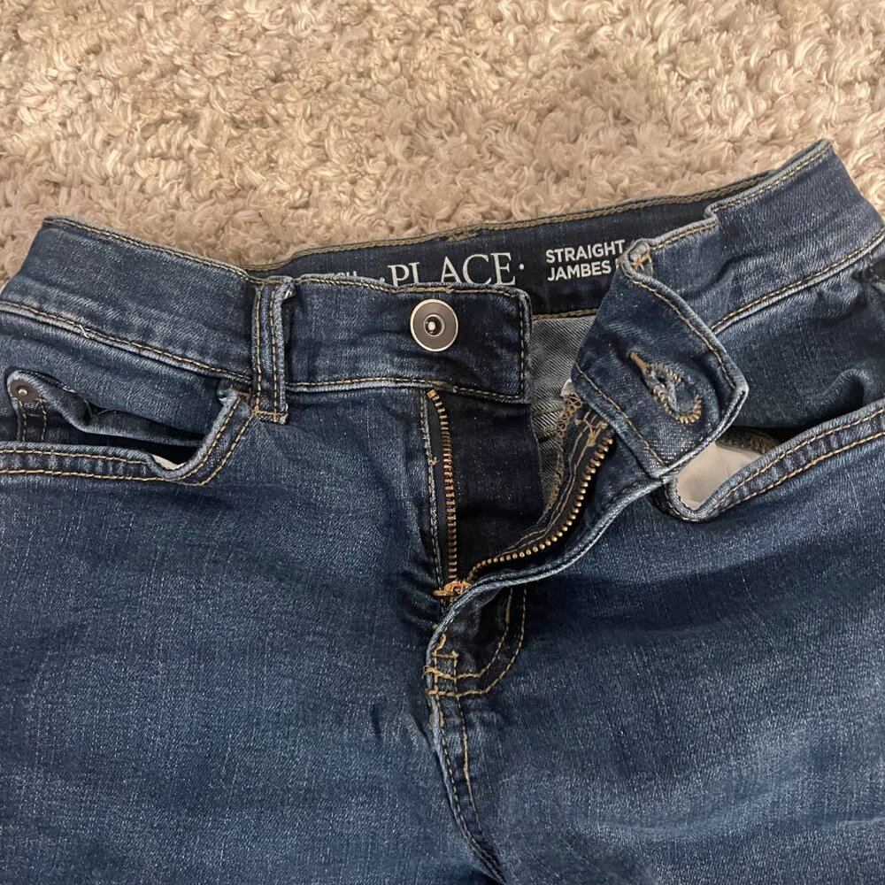 Children's Place Boys Straight Jeans Size 10 Adjustable Waist Denim - Picture 5 of 9